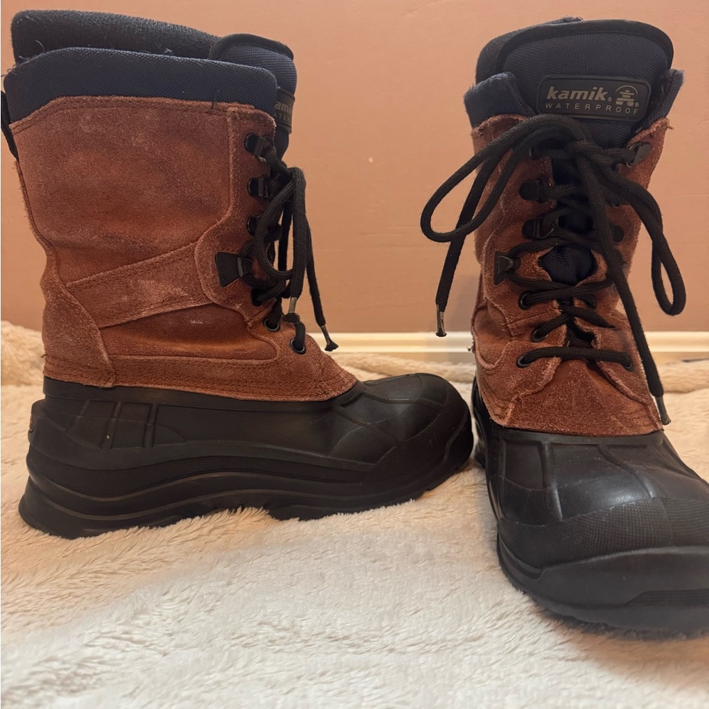 Kamik Waterproof Brown and Black Boots